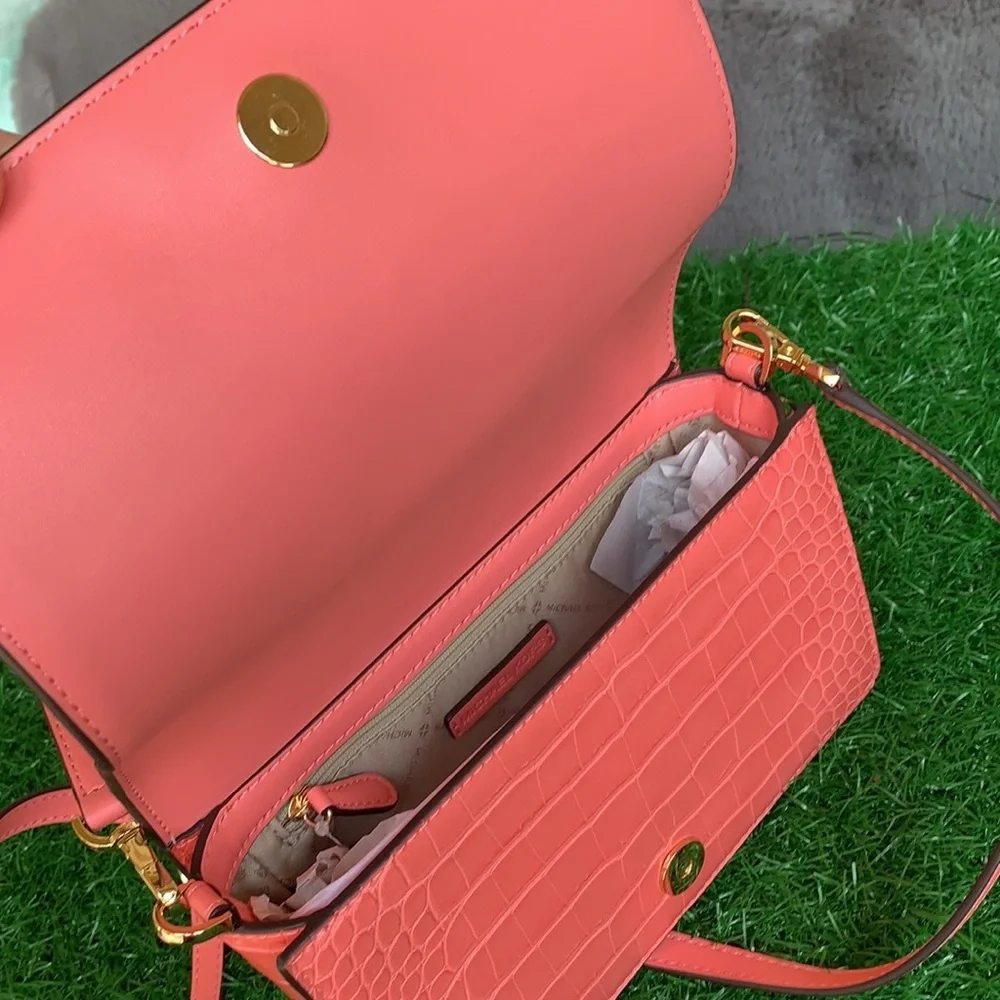 Michael Kors Mercer Sm clutch XBODY Grapefruit - Picture 6 of 16